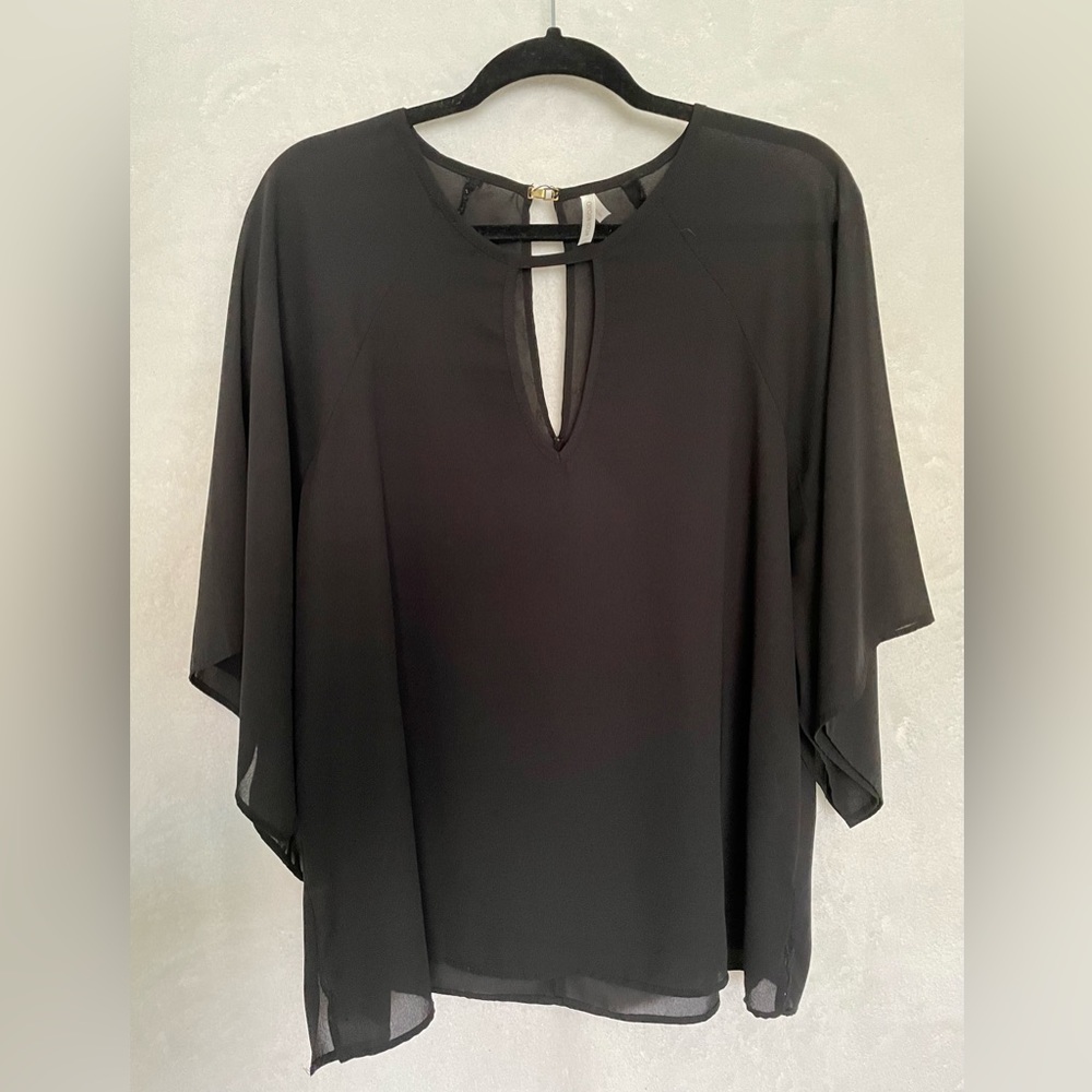 Black Flowy Blouse